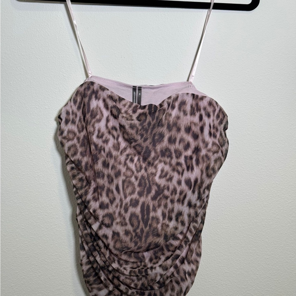 Anthropologie Leopard Print Camisole - Brown and Black